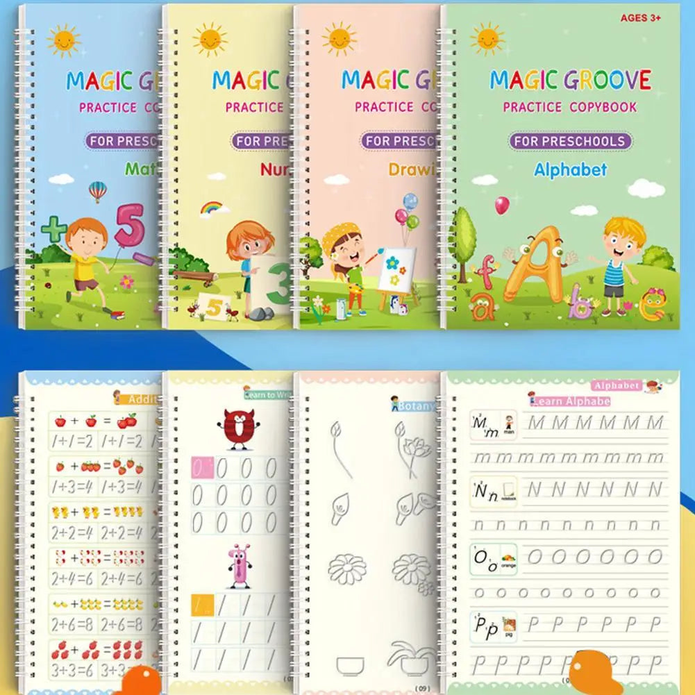 swiftcart®Reusable Magic Copy Books for Kids | Handwriting Practice Set