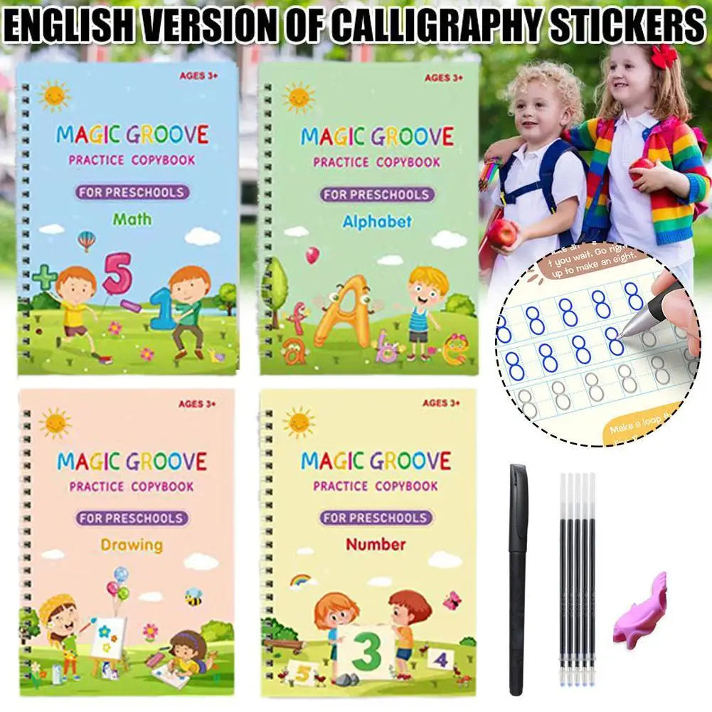swiftcart®Reusable Magic Copy Books for Kids | Handwriting Practice Set