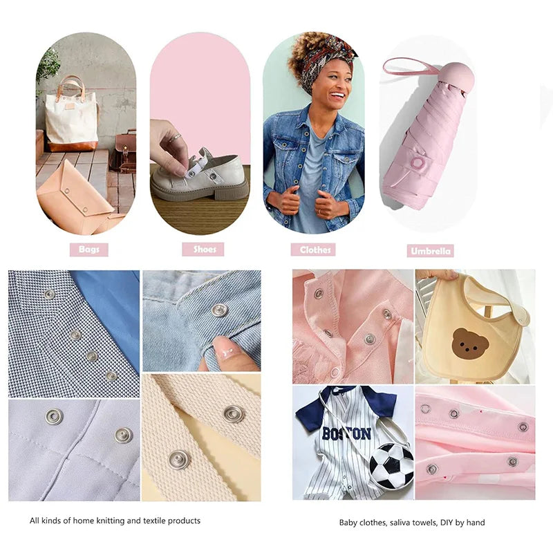 SwiftCart®DIY Snap Button Pliers Kit |200PCS Stainless Steel Fasteners - SwiftCart