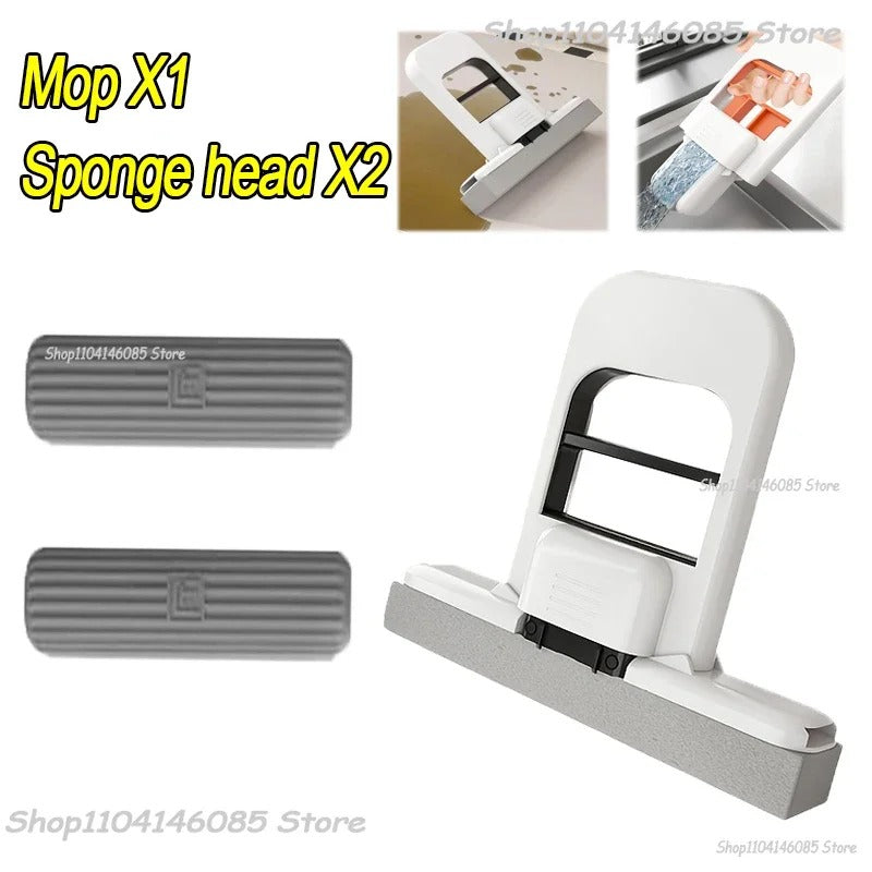 SwiftCart®  Mini Portable Sponge Mop | Easy Squeeze Hand-Free Cleaning Mini Mop - SwiftCart