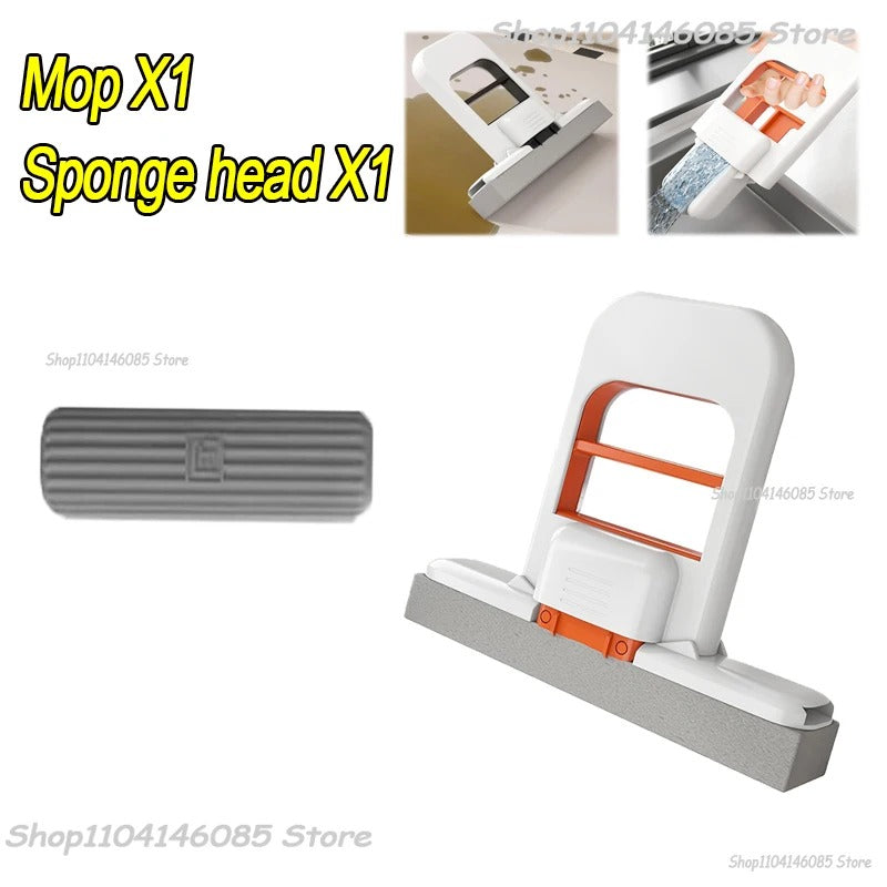 SwiftCart®  Mini Portable Sponge Mop | Easy Squeeze Hand-Free Cleaning Mini Mop - SwiftCart