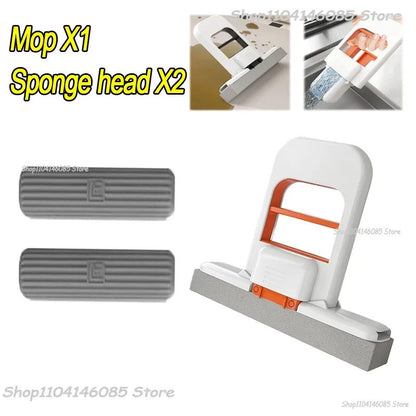 SwiftCart®  Mini Portable Sponge Mop | Easy Squeeze Hand-Free Cleaning Mini Mop - SwiftCart