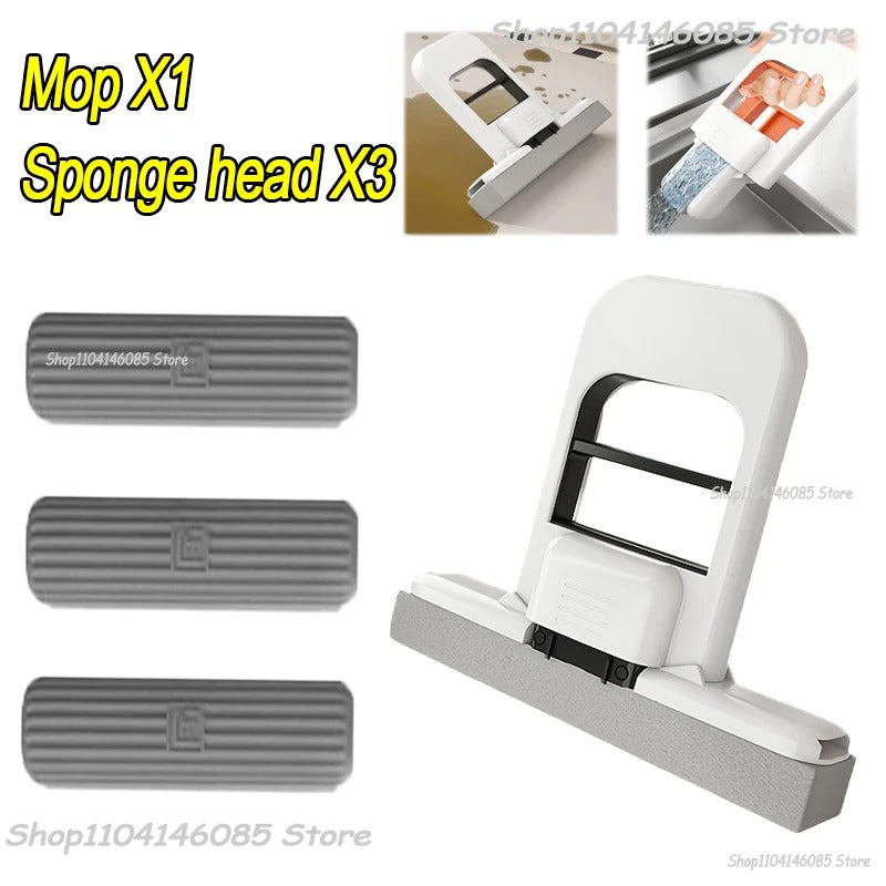 SwiftCart®  Mini Portable Sponge Mop | Easy Squeeze Hand-Free Cleaning Mini Mop - SwiftCart