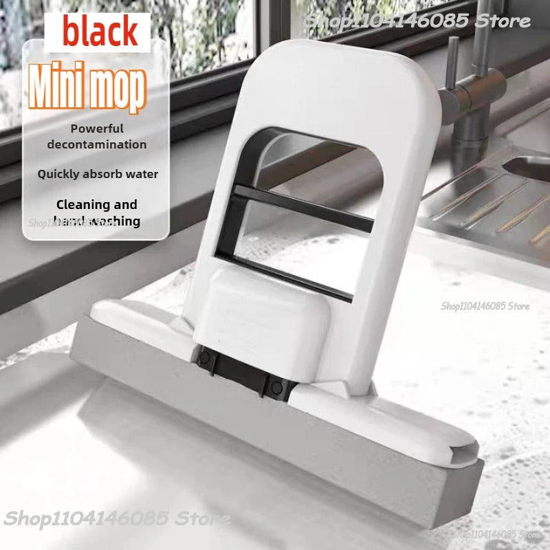 SwiftCart®  Mini Portable Sponge Mop | Easy Squeeze Hand-Free Cleaning Mini Mop - SwiftCart