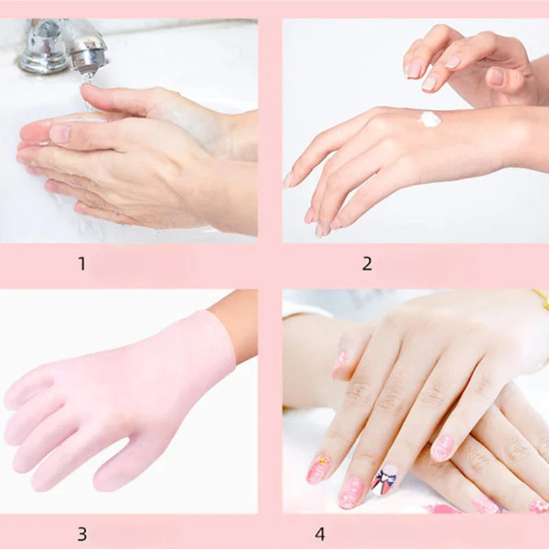 SwiftCart®Moisturizing Silicone Gloves | Hand Care Tool for Dry & Rough Skin - SwiftCart